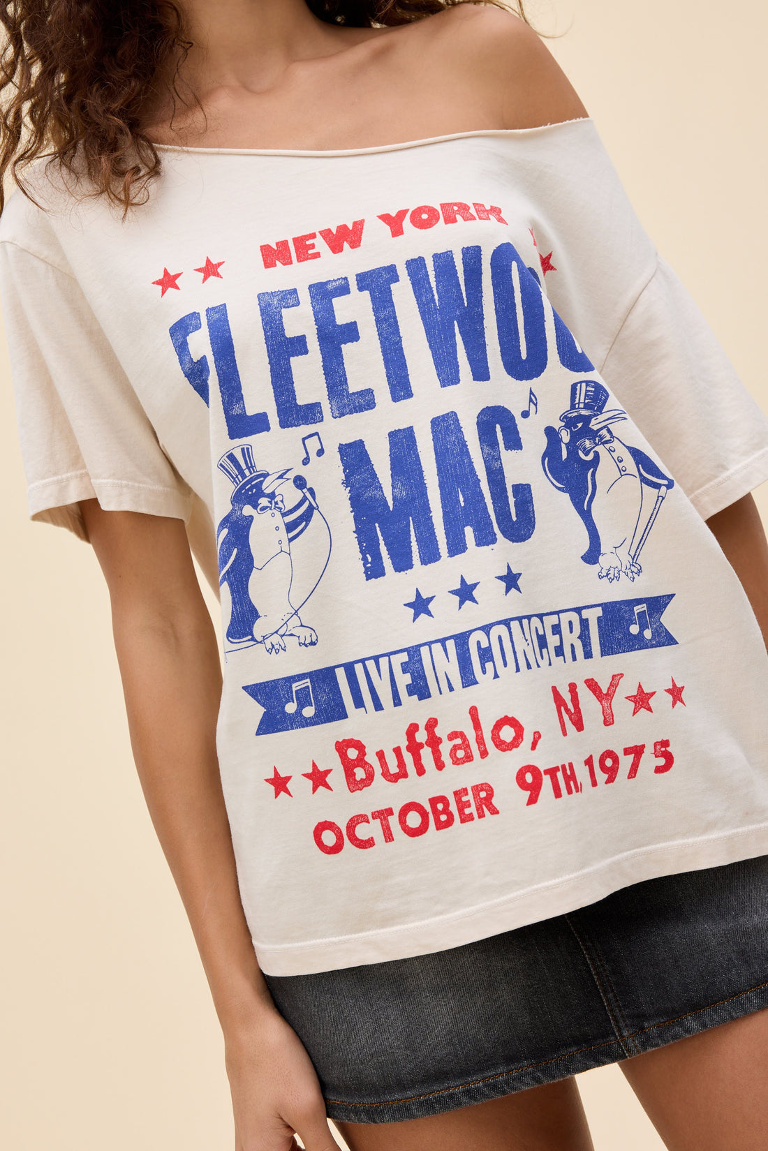 Fleetwood Mac Live In Concert Off the Shoulder Tee