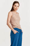 Cleo Ribbed Crew Neck Tank