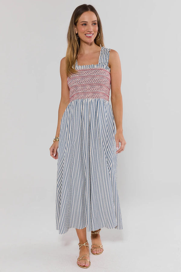 Smocked Midi Dress