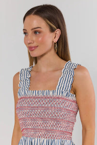 Smocked Midi Dress