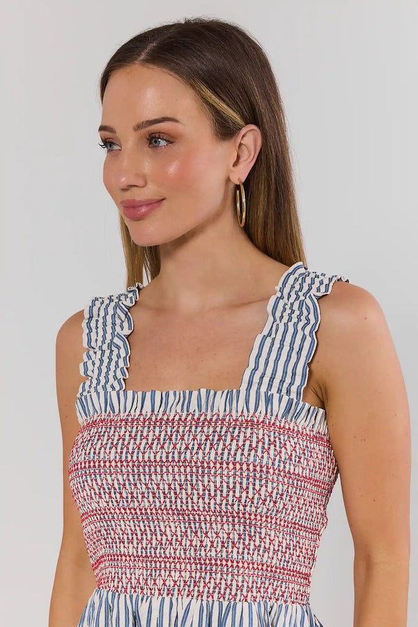 Smocked Midi Dress
