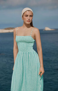 Bayside Striped Midi Dress