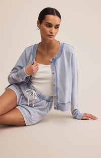 Daily Knit Denim Cardigan