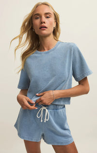 Curran Knit Denim Sweatshirt
