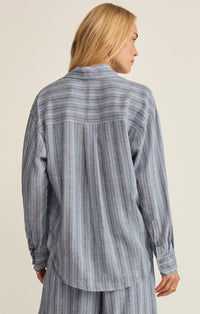 The Signature Striped Button Up Top