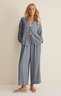 The Signature Striped Button Up Top