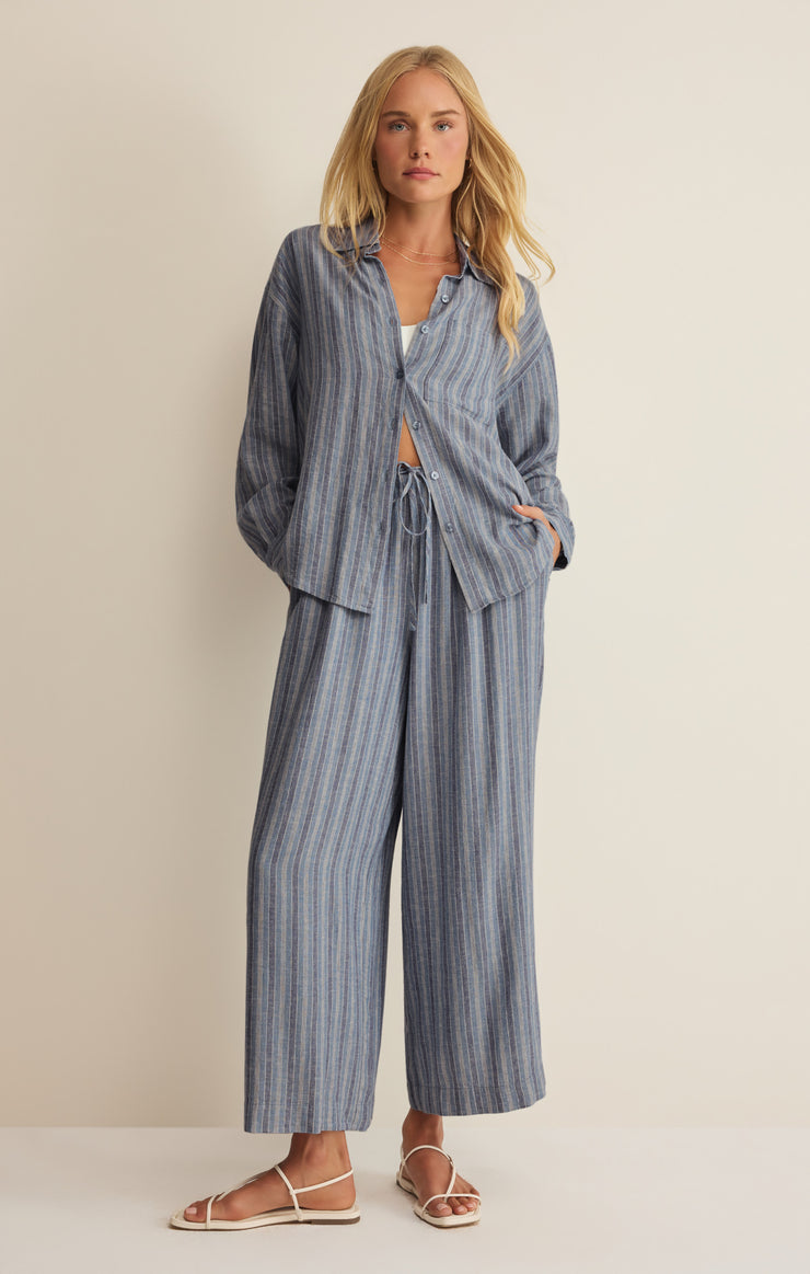 The Signature Striped Button Up Top