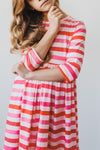 3/4 Sleeve Pocket Twirl Dress