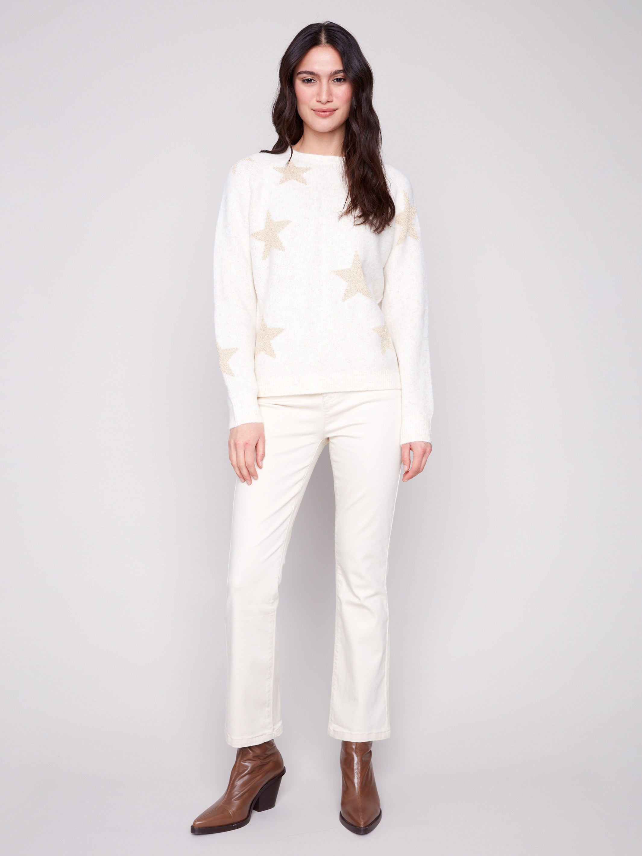 Star Jacquard Lurex Sweater