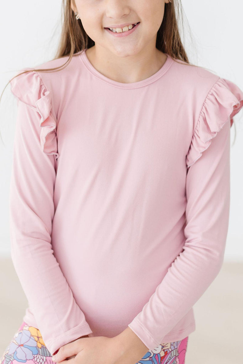 Long Sleeve Ruffle Tee