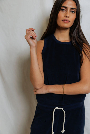 Esther Terry Mock Neck Tank
