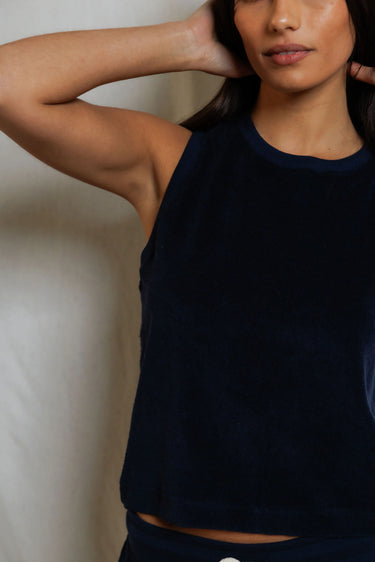 Esther Terry Mock Neck Tank
