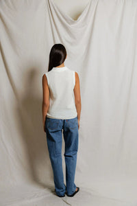 Fran Pointelle Sleeveless Polo