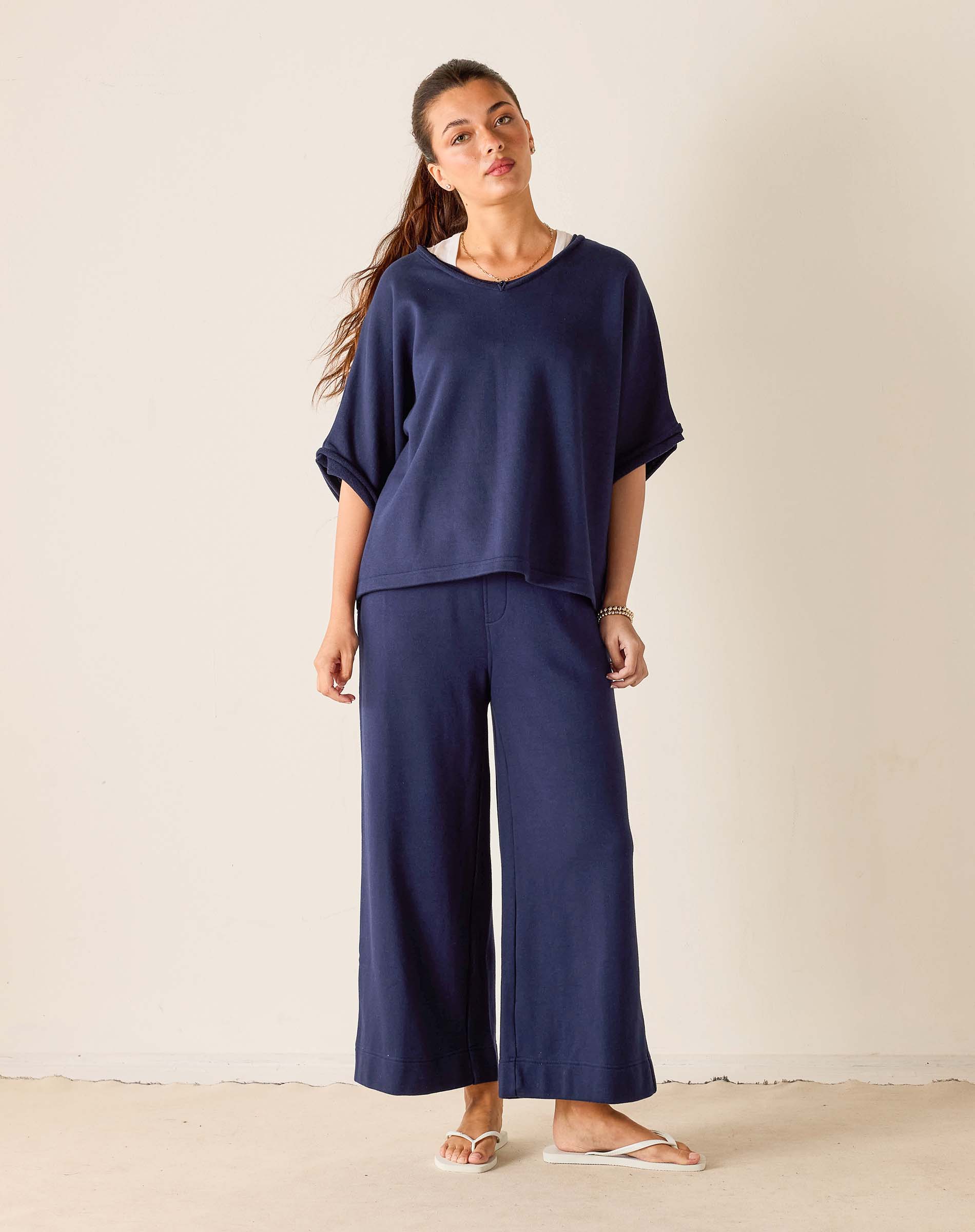 Frenchie Raw Edge V-Neck