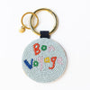Kelsey Bon Voyage Seed Bead Bag Key Ring