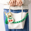 Kelsey Cherries Seed Bead Bag Key Ring