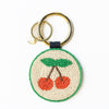 Kelsey Cherries Seed Bead Bag Key Ring