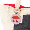 Kelsey Kiss Seed Bead Bag Key Ring
