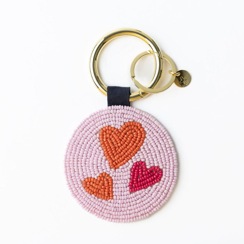 Kelsey Kiss Seed Bead Bag Key Ring