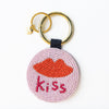 Kelsey Kiss Seed Bead Bag Key Ring