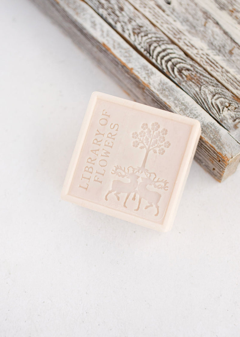 Navy Birds & Butterflies Square Soap