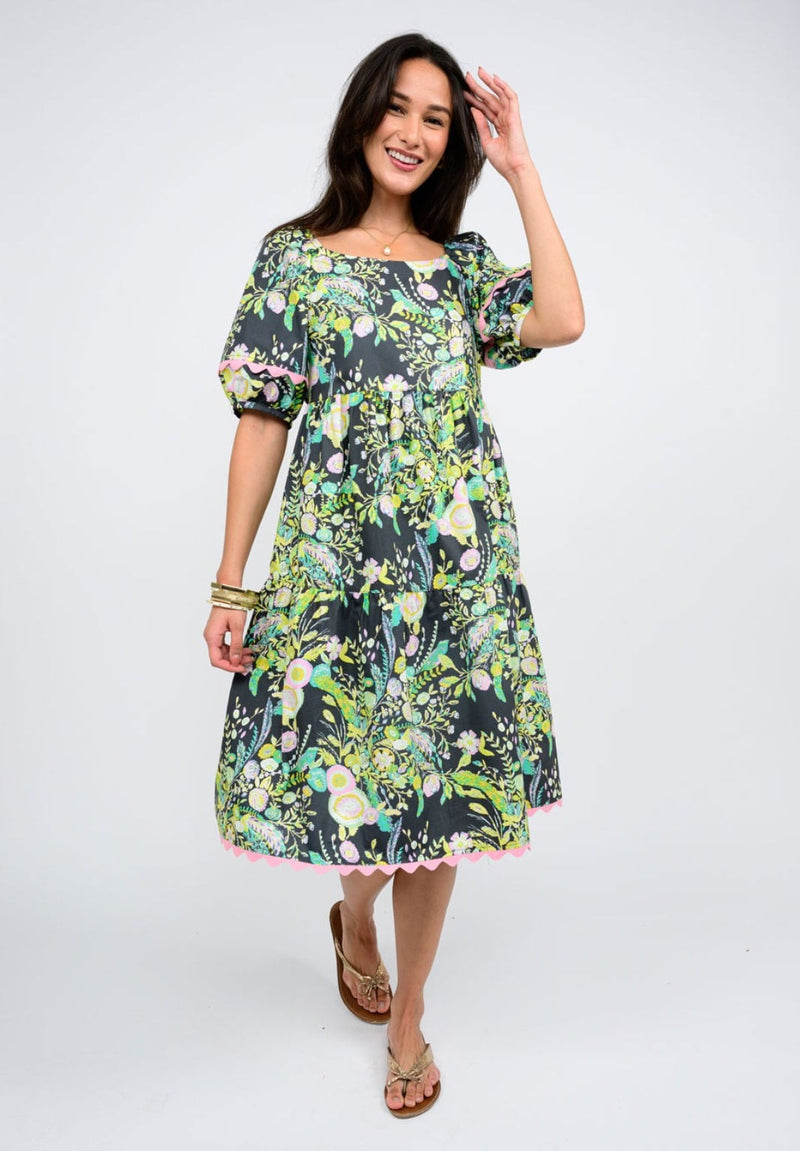 Tropical Burst of Flowers Dress