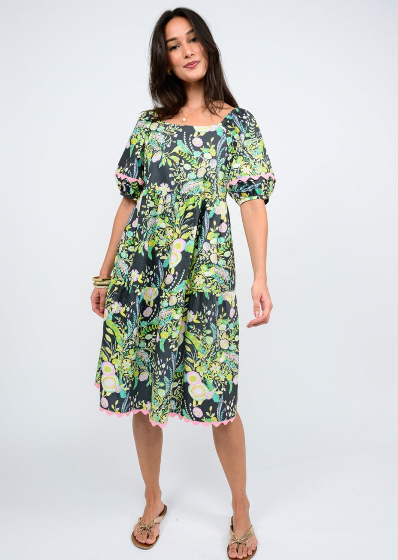 Tropical Burst of Flowers Dress