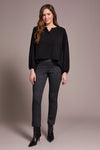 Airflow Long Sleeve Mandarin Collar Blouse