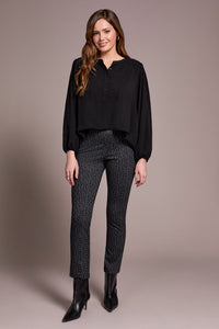 Airflow Long Sleeve Mandarin Collar Blouse