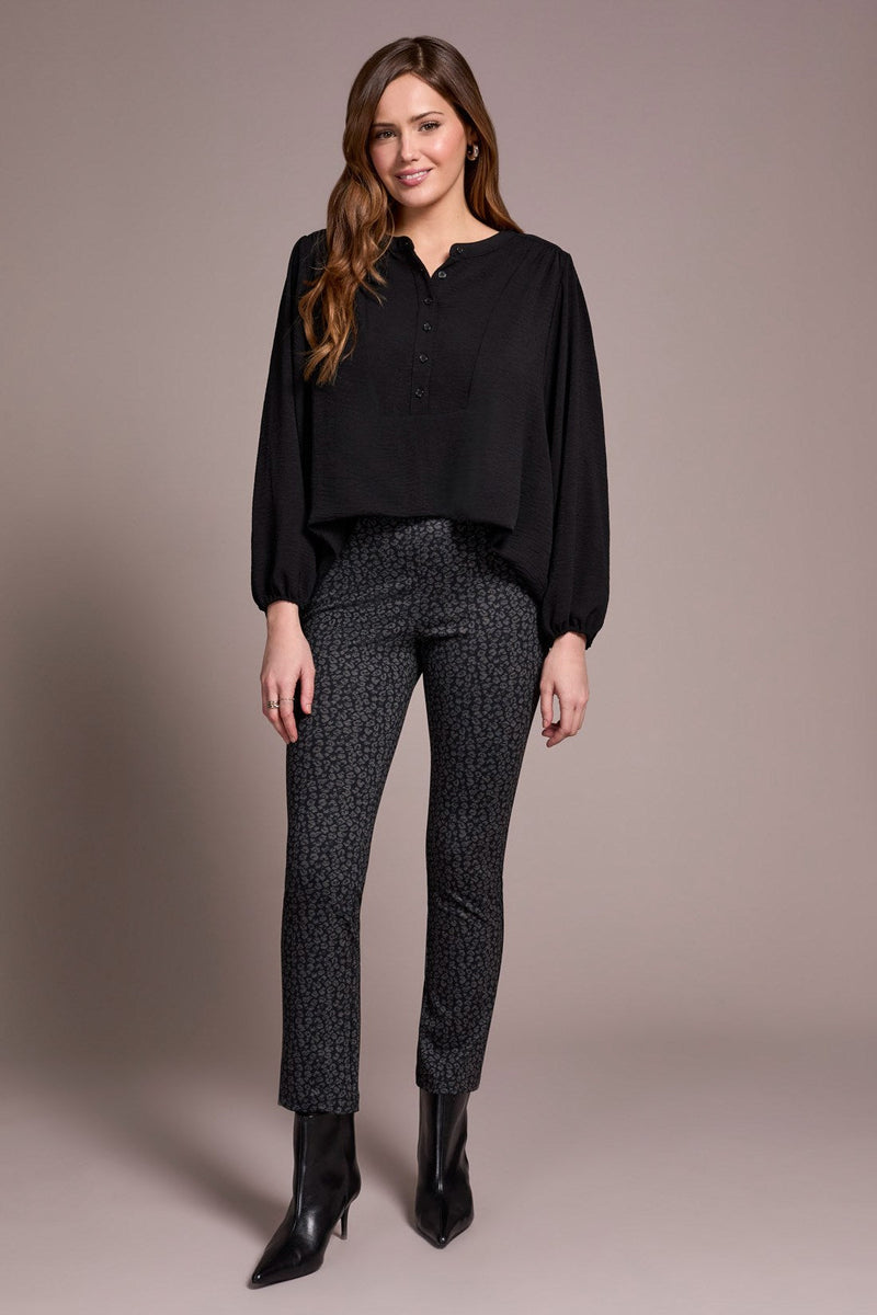 Airflow Long Sleeve Mandarin Collar Blouse