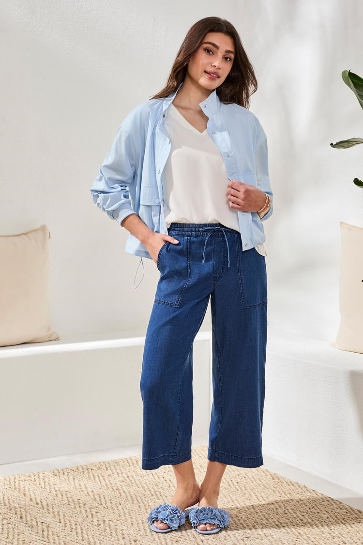 Audrey Wide-Leg Cropped Joggers