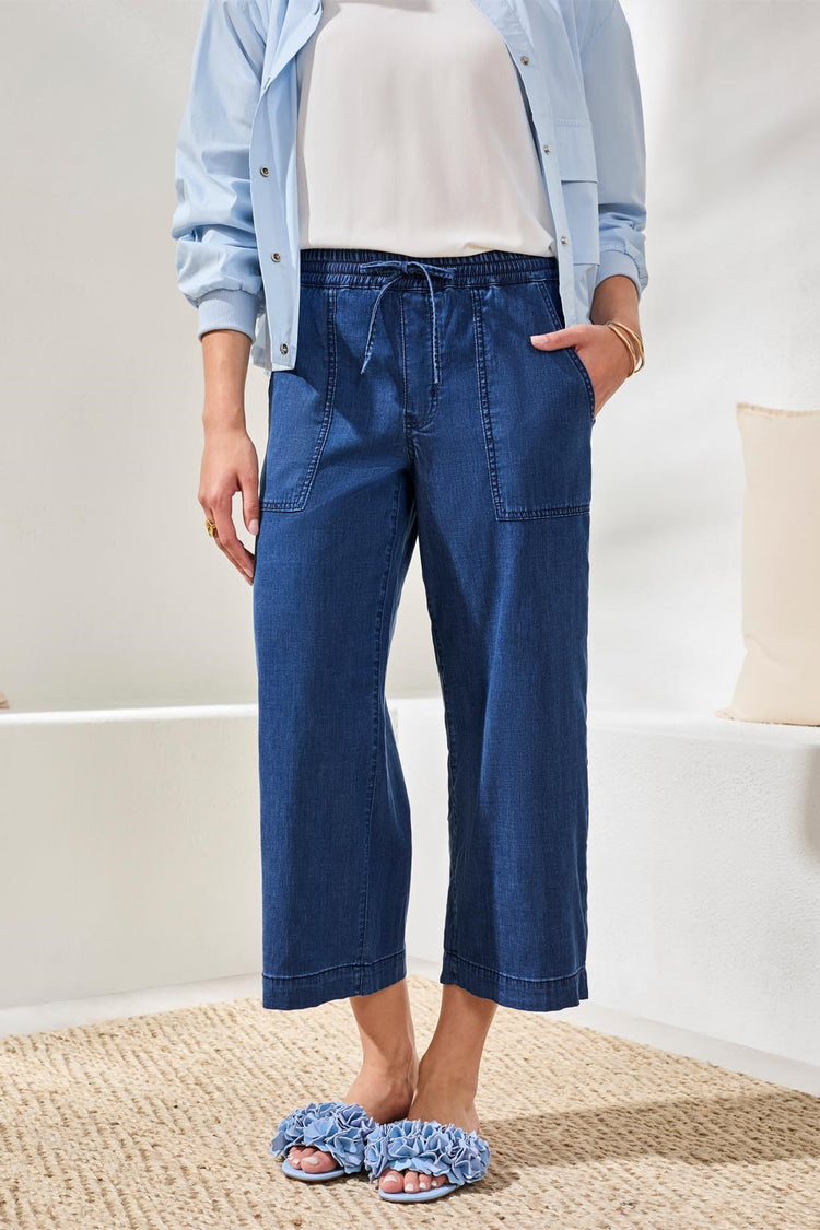 Audrey Wide-Leg Cropped Joggers