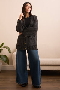 Oversize Puff Sleeve Cardigan