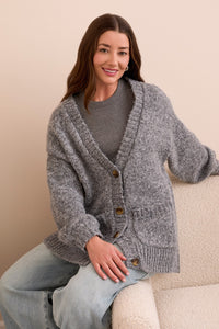 Oversize Puff Sleeve Cardigan