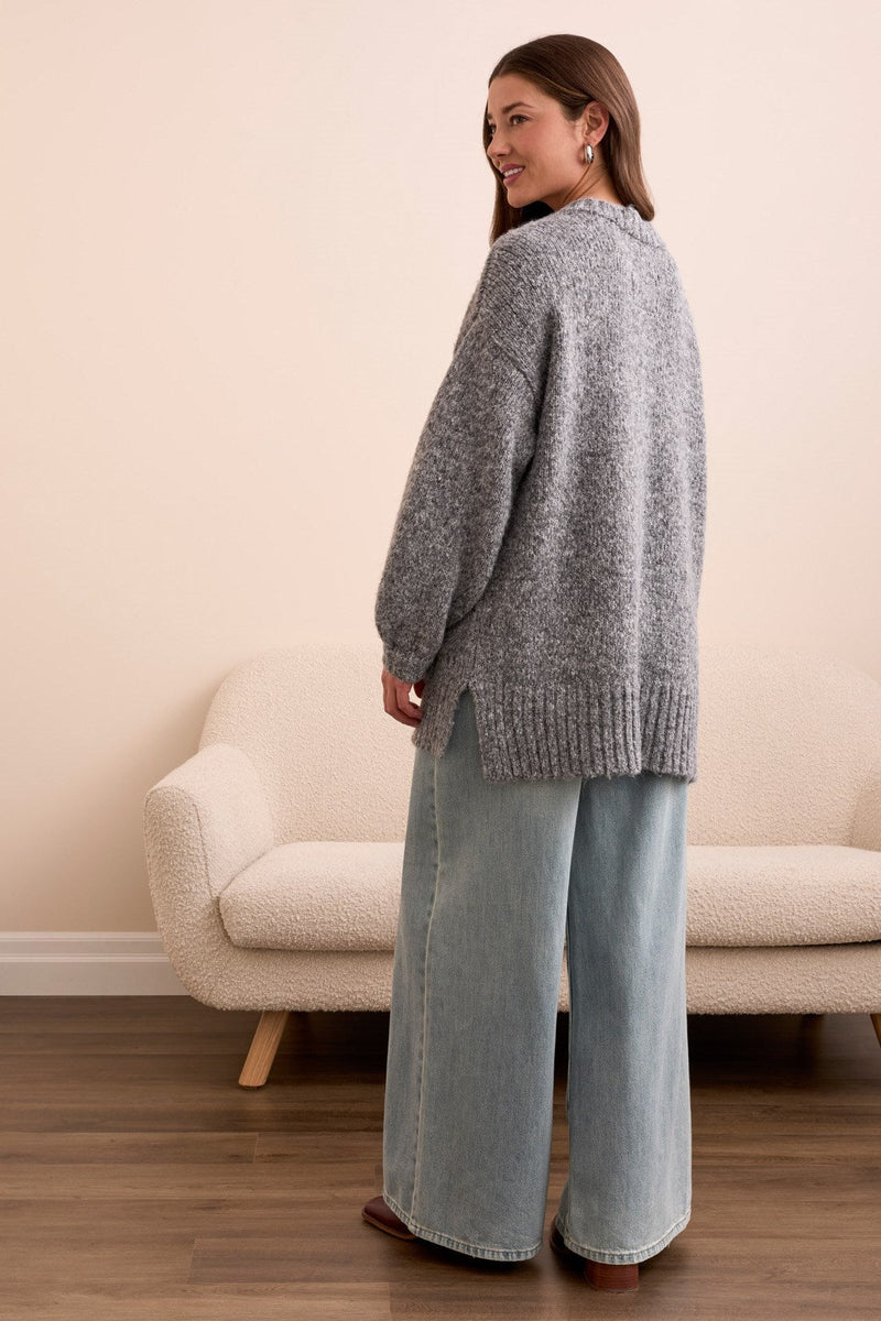 Oversize Puff Sleeve Cardigan
