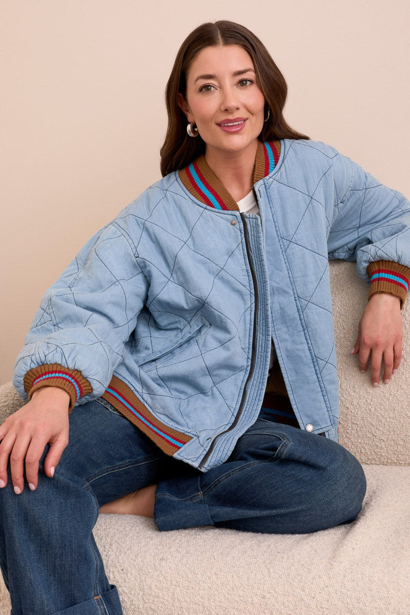 Quilted Bomber Jacket