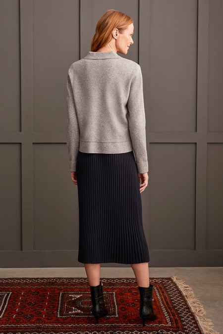 Double Knit Collard Cardigan