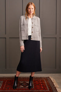 Double Knit Collard Cardigan