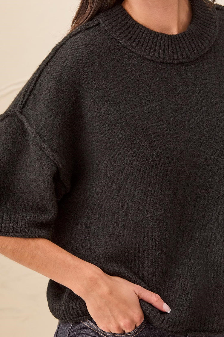 Drop Shoulder Crew Neck