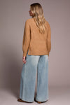 long Puff Sleeve Mock Neck Sweater