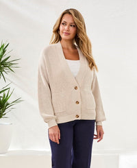 Long Sleeve Combed Cotton Cardigan