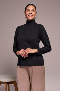 Long Sleeve Turtle Neck Top