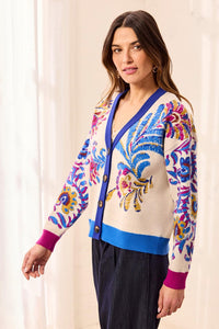 Jacquard V-Neck Cardigan