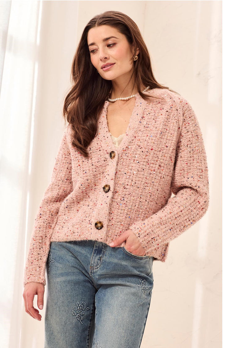 Sequin Sweater Cardigan