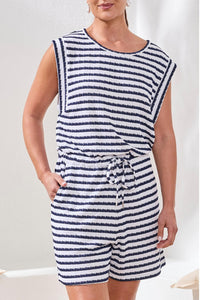 Terry Cloth Sleeveless Romper