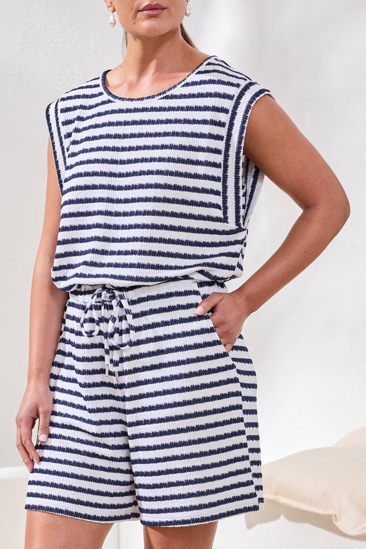 Terry Cloth Sleeveless Romper