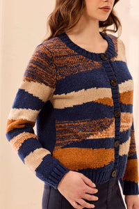 Crew Neck Cardigan Sweater