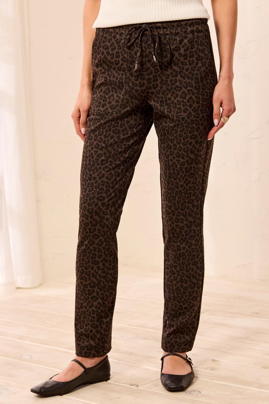 Soft Ponte Elastic Waist Pull-On Pants