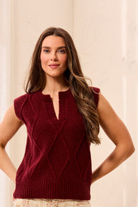 Split Sleeveless Sweater
