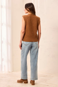 Crew Neck Sleeveless Sweater